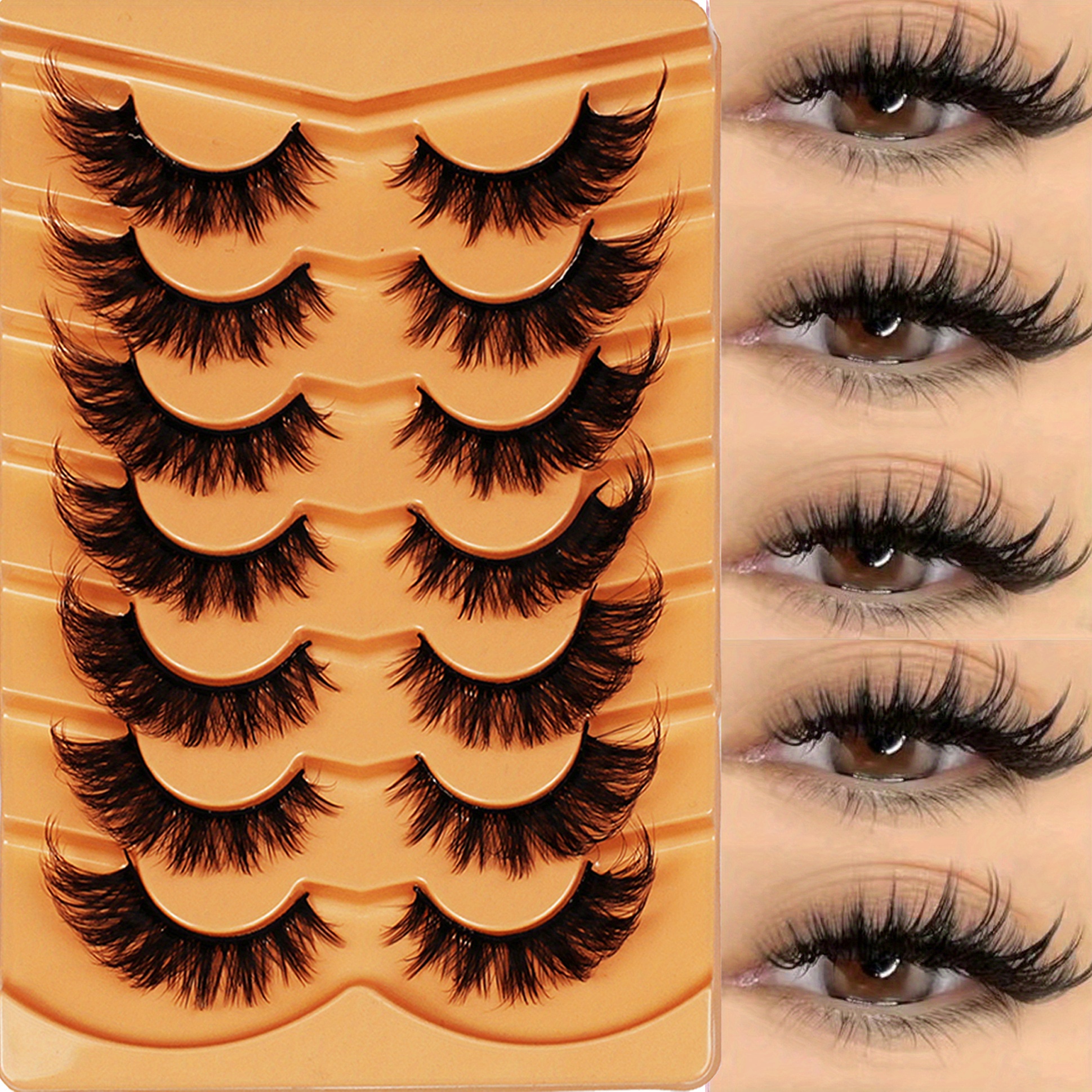 3Boxes(21Pairs) Cat Eye Lashes, Eye End Lengthening, Slender Curling Fluffy False Eyelashes