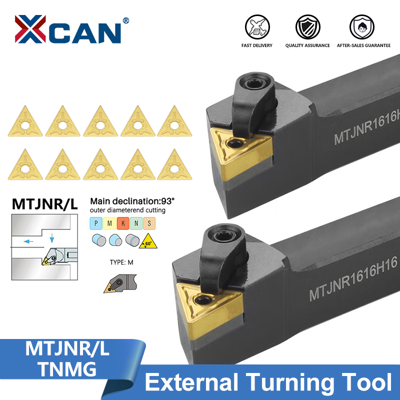 XCAN 10pcs TNMG Carbide Insert MTJNR/L External Tool Holder MTJNR1616H16 MTJNR2020K16 MTJNL2525M16 MTJNL3232P16 Turning Tool