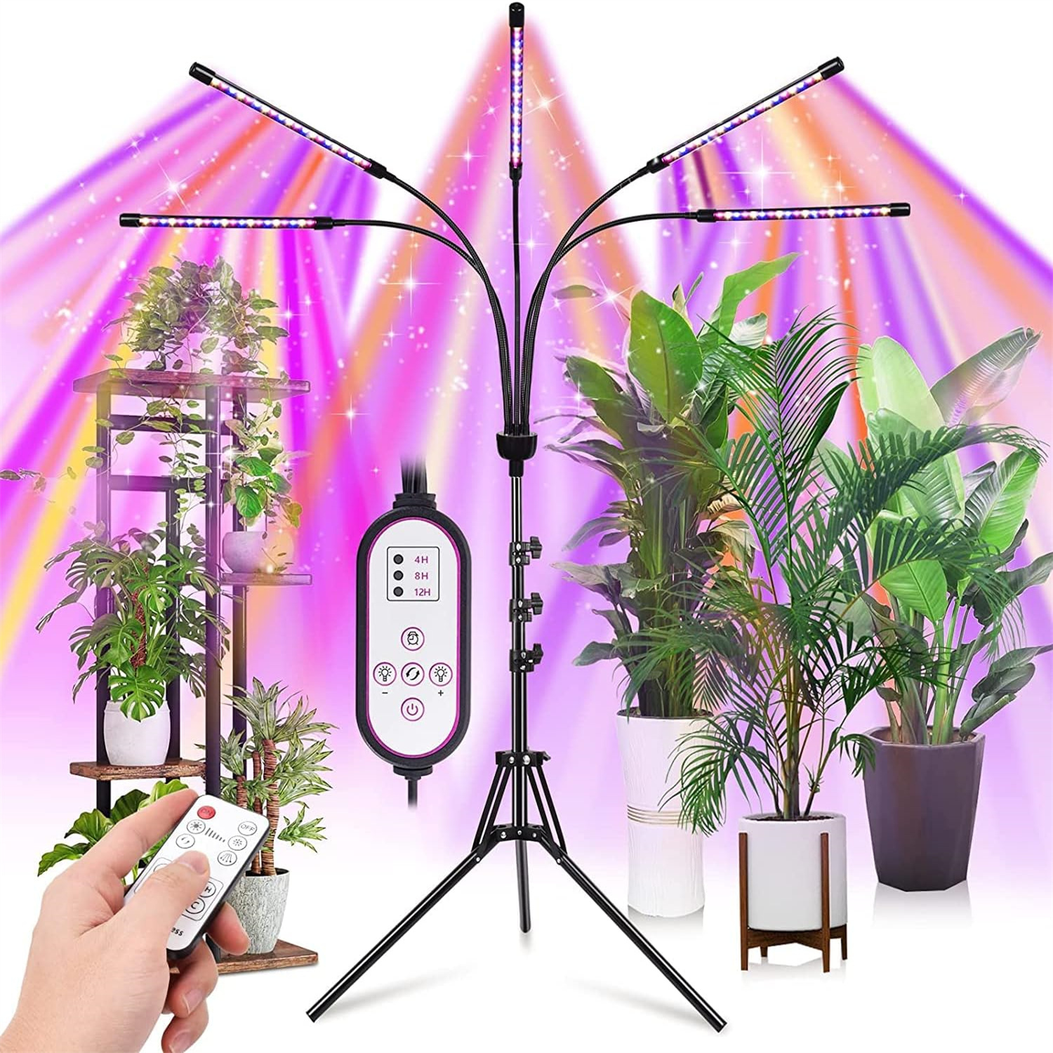 3 couleurs trépied USB Phyto lampe spectre complet hydroponique ampoule LED grandir lumière plantes d'intérieur lampe serre légumes fleur Phytolamp