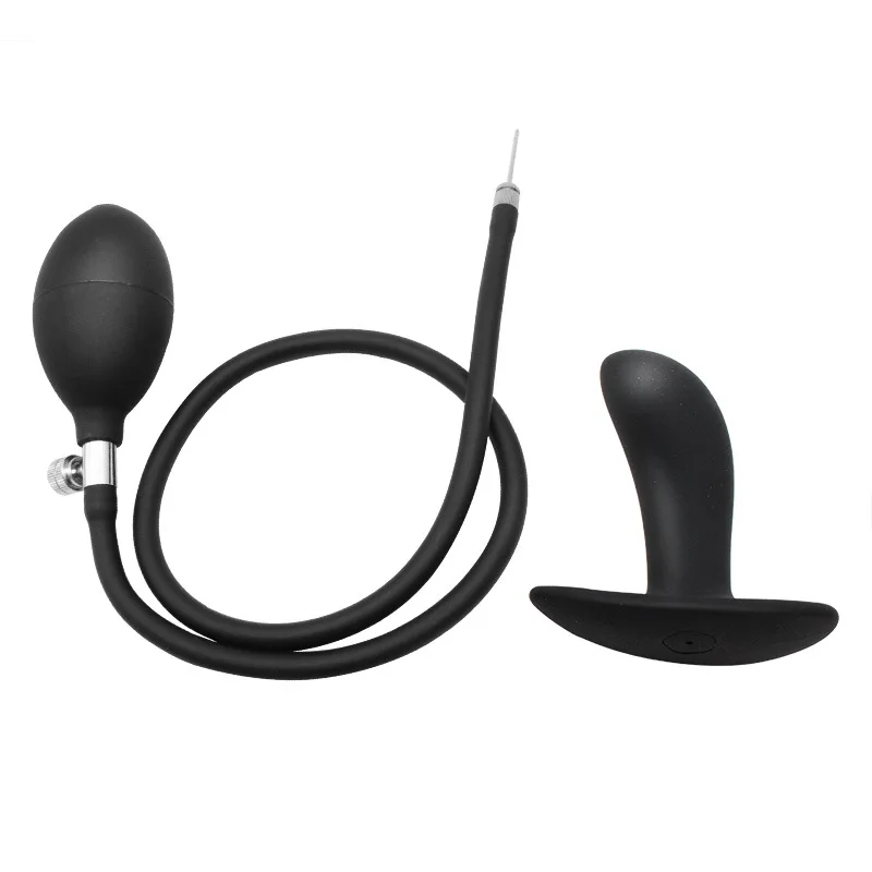 Inflatable Silicone Dildo Butt Plug Keluar Besar Anal Plug Independen Pompa Anal Dildo G Spot Stimulator Anal Bola mainan Seks