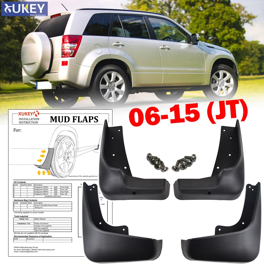 4x Spatlappen Voor Suzuki Grand Vitara Nomade Escudo SZ 2006-2015 Splash Guards Spatbord 2007 2008 2009 2010 2011 2012 2013 2014
