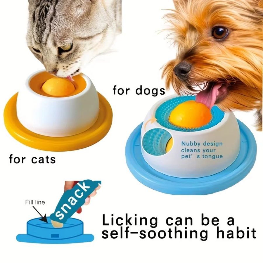Juguete para Lamer para Mascotas, Dispensador de Alimentación Lenta, Accesorio Interactivo de Entrenamiento y Enriquecimiento para Perros, Gatos y Cachorros