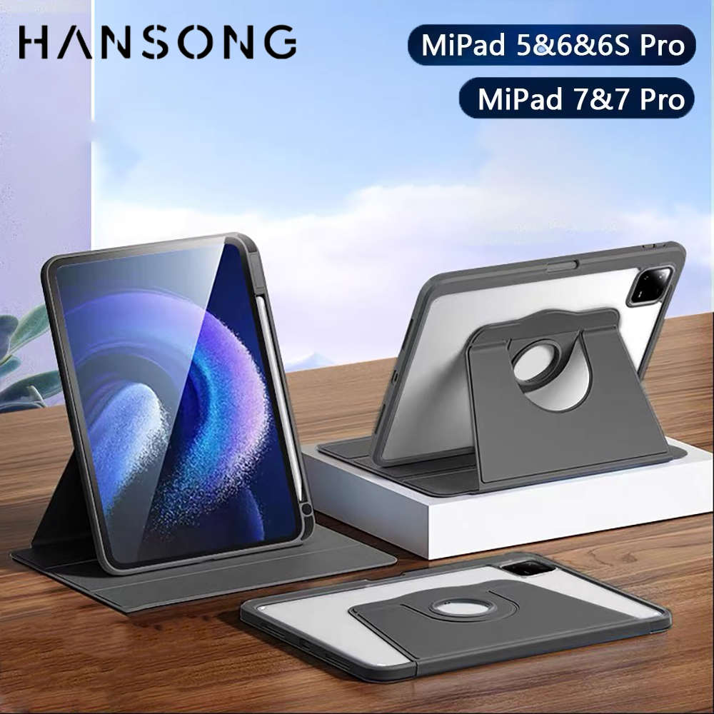 Etui do Xiaomi Pad 5 6 Pro 11in 6s Pro 12.4in Mi Pad 7 7 Pro 11.2in 360 °   Obrót dla Mi Pad 5 6 11-calowa klapka ochronna z TPU
