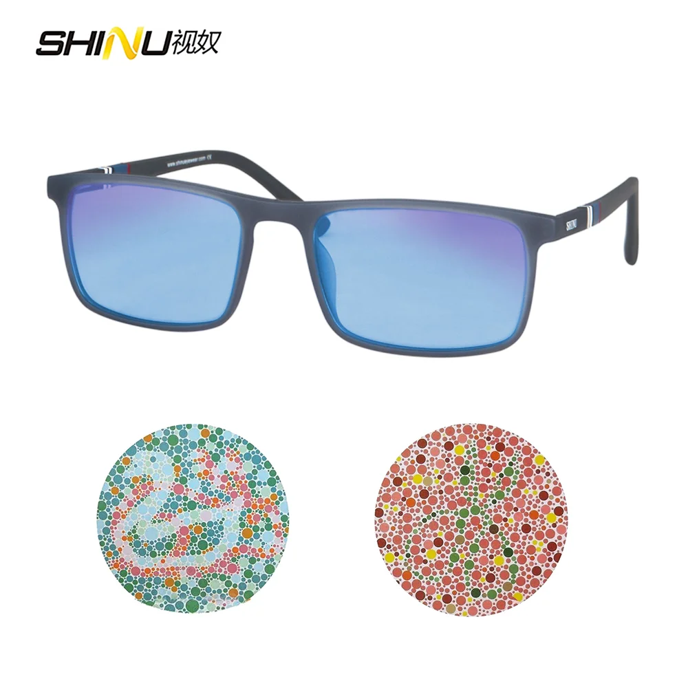 Moda vermelho verde cor óculos cegos para homem protan duran melhorar colorblind moda acetato sol glassed para homem
