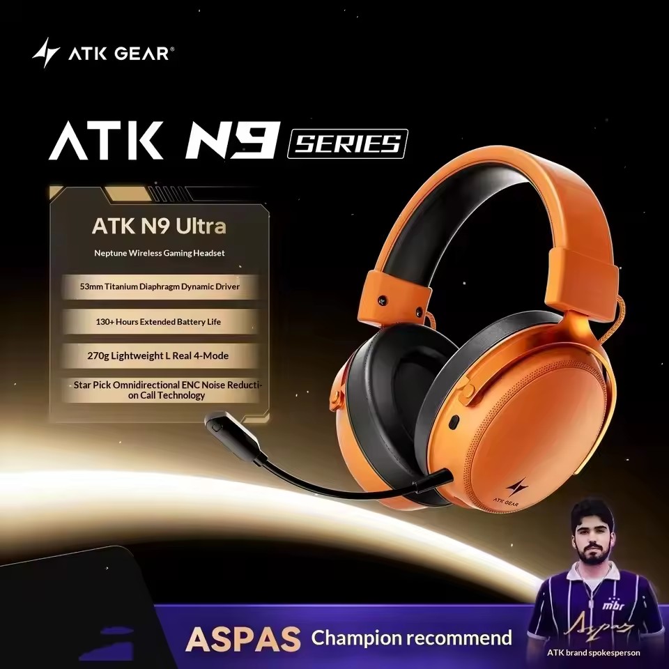 Беспроводная игровая гарнитура ATK N9 2,4 ГГц с микрофоном для PS5, PS4, ПК, Mac, Playstation, Bluetooth-наушники для игр с микрофоном