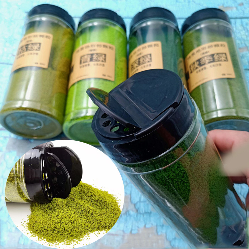 500 ml/Fles Simulatie Boom Poeder Model Turf Flock Gazon Nylon Gras Poeder Trein Gebouw Miniatuur DIY Scène Maken Materiaal
