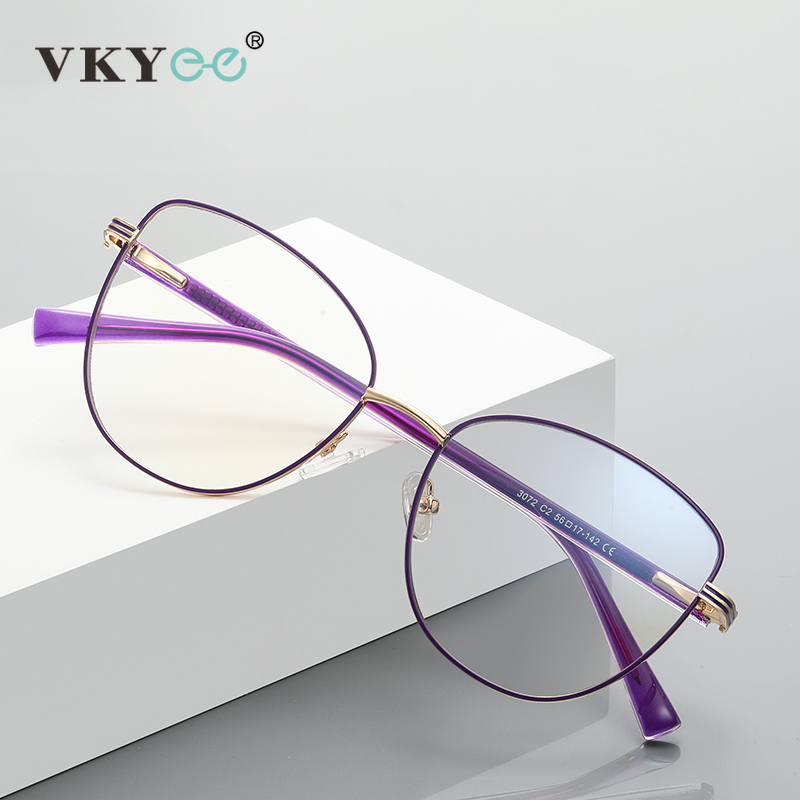 VICKY prosta konstrukcja geometryczny motyl duże oprawki damskie okulary blokujące niebieskie światło okulary do czytania konfigurowalny korekcja