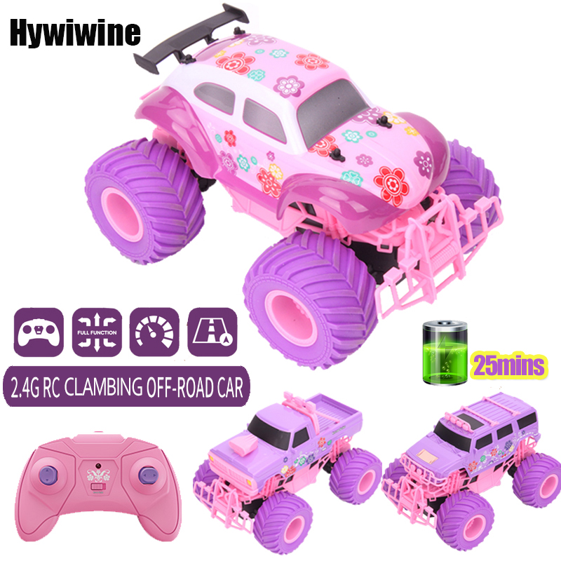 Rosa RC Auto Pickup Lkw Elektrische Klettern Drop-beständig Stunt Fernbedienung Spielzeug Für Kinder Party Geschenk Weihnachten Ornament