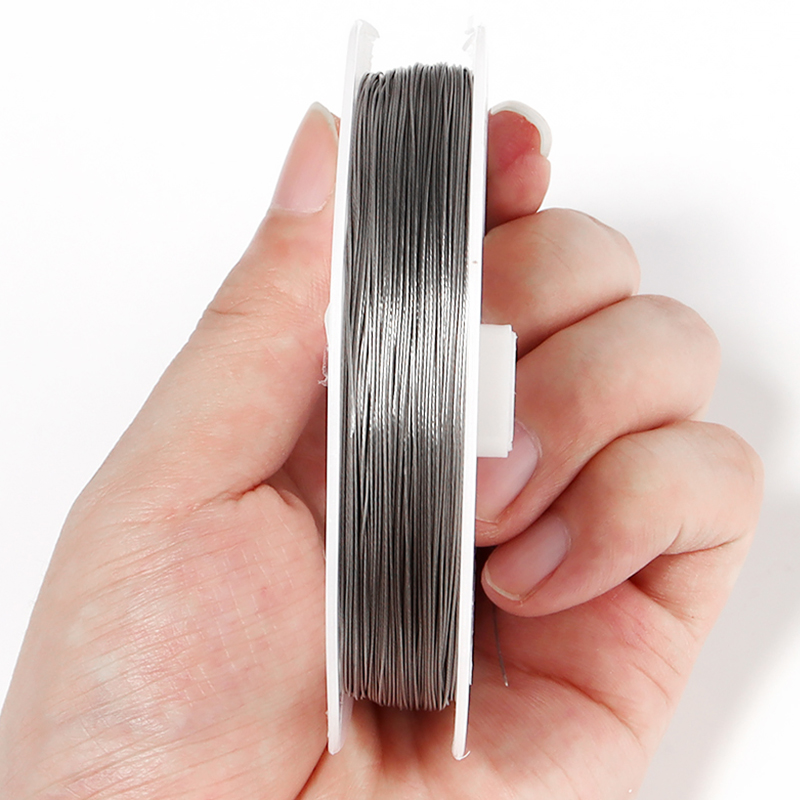 1 Cuộn/Nhiều Năm 0.3/0.45/0.5/0.6Mm Chống Mạnh Dòng Dây Thép Không Gỉ Vòng Tay Mắt Hổ chiếu Trúc Hạt Dây Trang Sức Làm Việc Tìm Kiếm