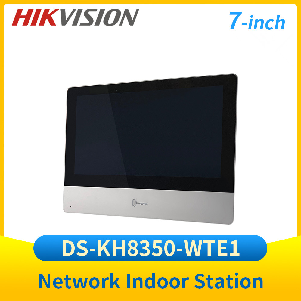 Hikvision DS-KH8350-WTE1 7-дюймовый сенсорный экран видеодомофон монитор WIFI POE IP внутренняя станция разблокировка двери удаленно