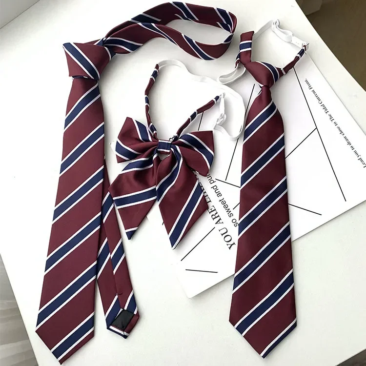 Gravata japonesa jk, acessórios de roupas femininas, decoração de uniforme de estudante, gravata borboleta, estilo universitário, gravatas listradas vermelhas para meninas