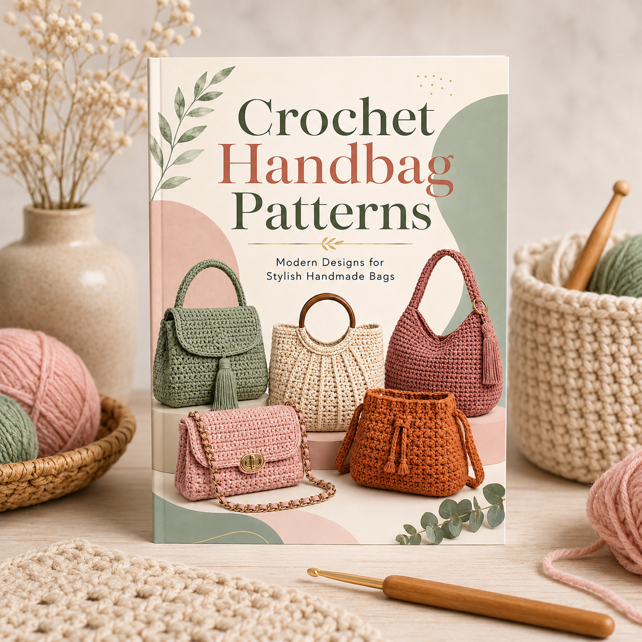Crochet Handbag Patterns Book A5 Crochet Bag Pattern Guide for Beginners Handmade Purse Designs Craft Project Gift
