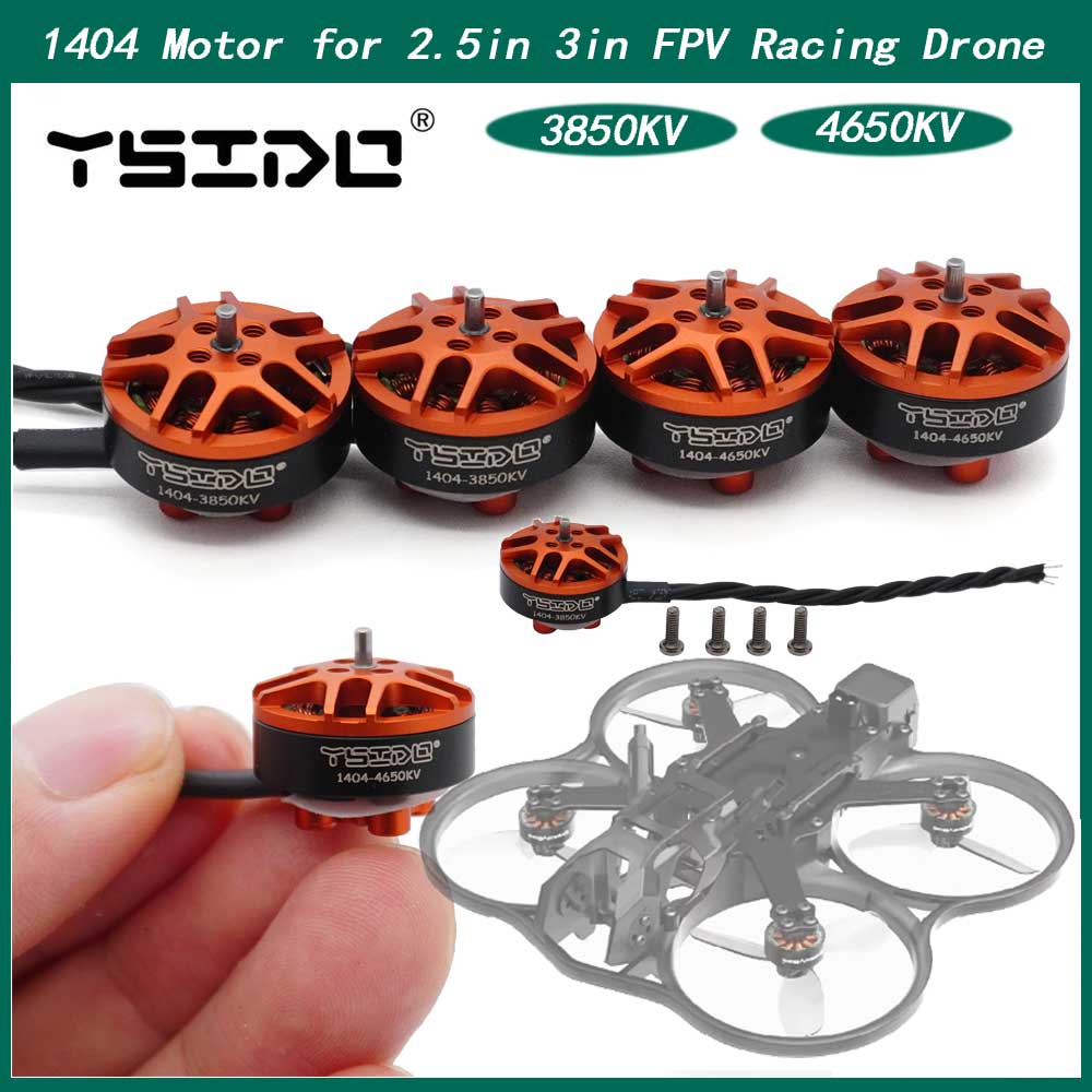 Originele Ysido 4 Stuks 1404 3850kv 4650kv Borstelloze Motor Voor Rc Fpv Racing Freestyle Tandenstoker Drones Rc Vervanging Diy Onderdelen