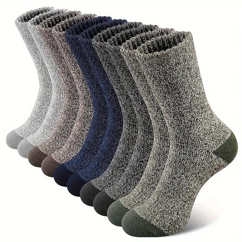 5 paires de chaussettes en laine mérinos pour hommes, chaussettes de randonnée super épaisses, chaussettes thermiques pour temps froid 2030