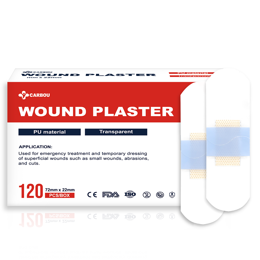 120 pz PU Trasparente Cerotto Impermeabile Cerotto Adesivo Strisce Mediche Ferita Gesso per Sport Bagno Protettivo di Primo Soccorso