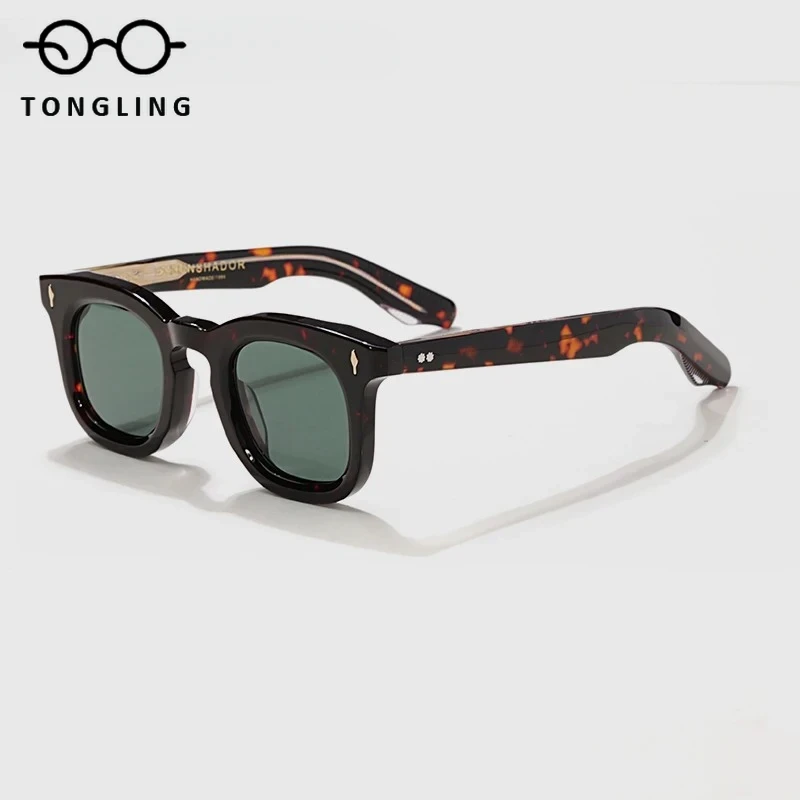 Marca de luxo tartaruga sdevaux óculos de sol uv400 ao ar livre artesanal masculino condução pesca tendência óculos de sol podem ser esculpidos