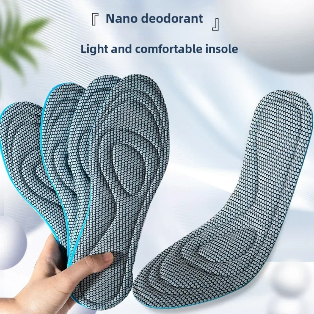 Solette sportive Cuscinetti per scarpe morbidi Solette traspiranti Assorbente del sudore Traspirante Resistente all'usura Deodorante Cuscino per assorbimento degli urti