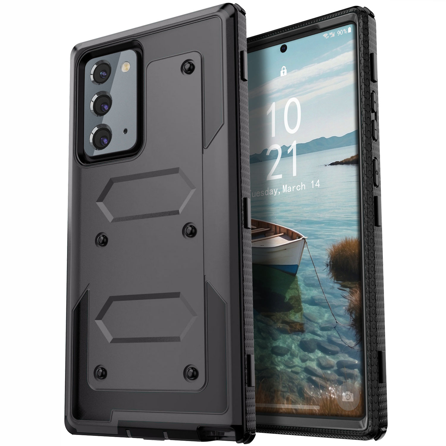 Do Samsung Galaxy Note 20/Note 20 Ultra 5G etui na telefon odporne na wstrząsy wytrzymałe, wytrzymałe, hybrydowe etui ochronne szare