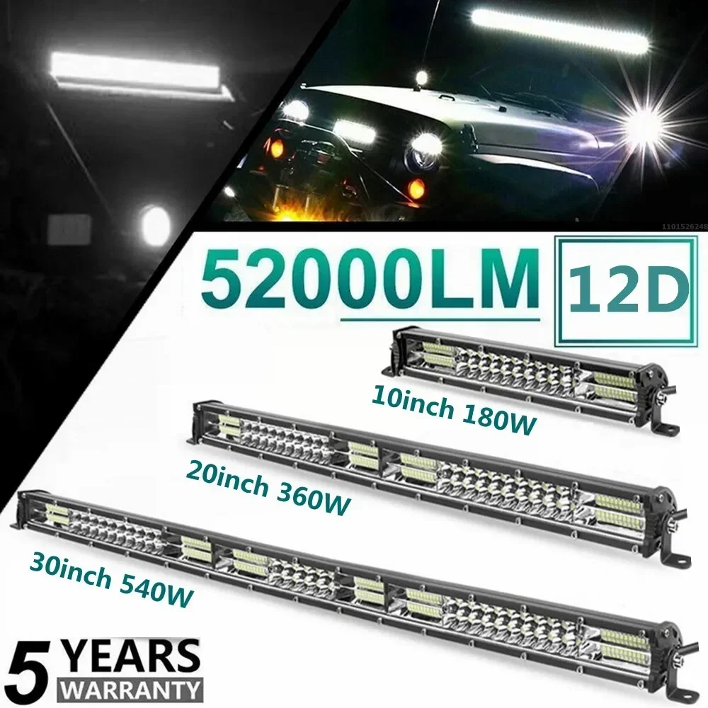 Slim 12D LED Light Bar 20 Inch Spot Flood Combo Beam LED Bar for SUV 4X4 Off Road LED Work Lamp 12V 24V Auto Driving Light
