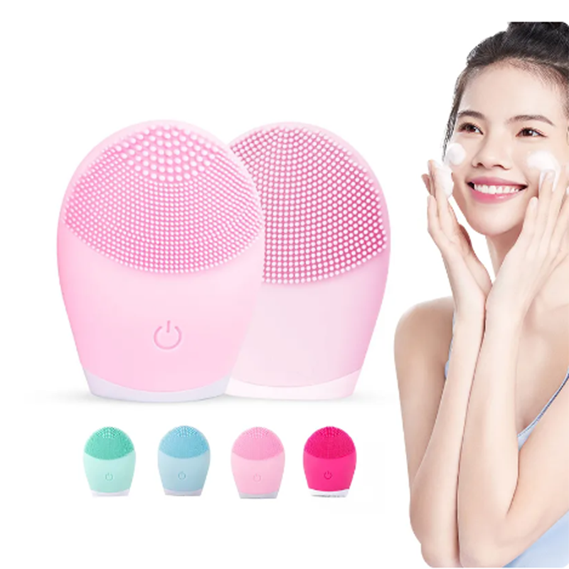 เครื่องนวดหน้าซิลิโคนไฟฟ้าเครื่องนวดทำความสะอาดผิวหน้าเครื่องนวดเพื่อความงามการสั่นสะเทือนการทำความสะอาดรูขุมขนด้วยตนเอง