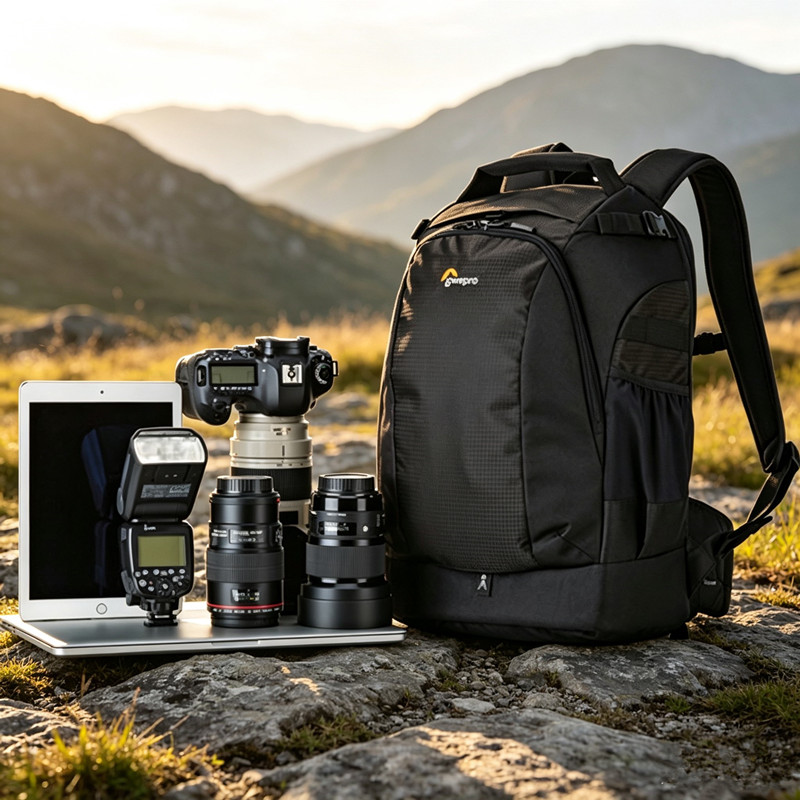 Bolsa para cámara Lowepro Flipside 400 AW II DSLR, mochila para fotografía de alta capacidad, mochila para Dron para ordenador portátil