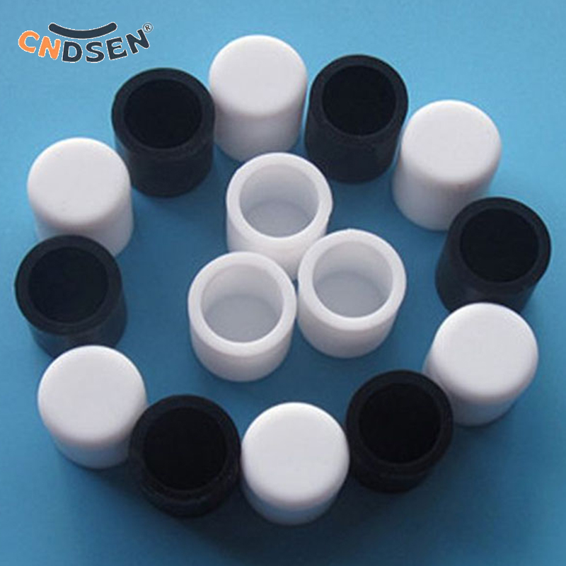 Tapas redondas de goma de silicona blanca/negra, junta de protección, tapas de cubierta de extremo de sellado de polvo para muebles de perno de tubo de 3mm-78,5mm