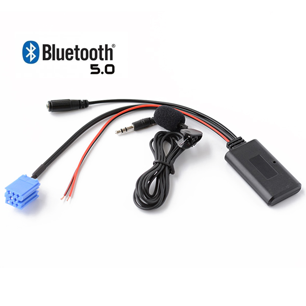 Auto Bluetooth Drahtlose Mikrofon Adapter Stereo AUX IN Musik Für VW Golf MK4 für Audi A3 A4 A6 8PIN für Skoda Octavia