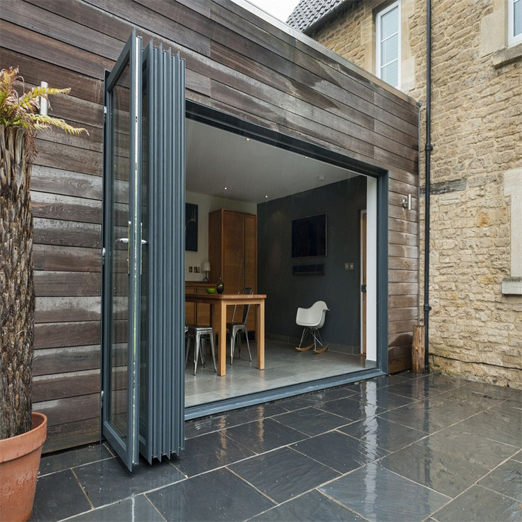 Customized Folding Door, CBMmart Soundproof Aluminium Folding with Fly Screen Sliding Door Locks Aluminium