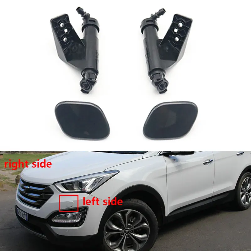 Parachoques delantero con boquilla de pulverización para Hyundai Santa Fe 2013, 2014, 2015, 2016, lámpara, actuador de bomba de limpieza con tapa de cubierta