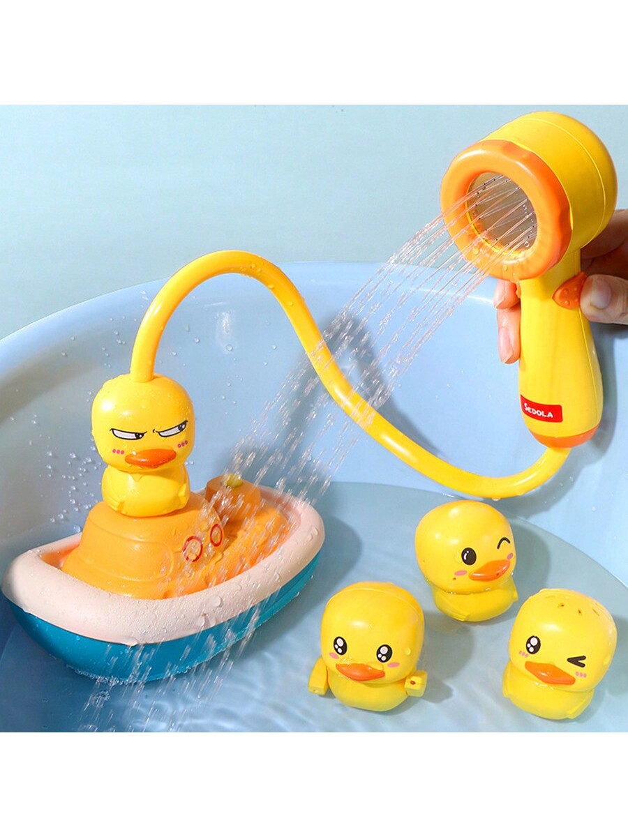 1 Buah Pancuran Bebek Perahu Bermain Air Listrik Novel dan Lucu Semprotan Air Mewah Kamar Mandi Mandi Mandi Menenangkan untuk Anak-anak