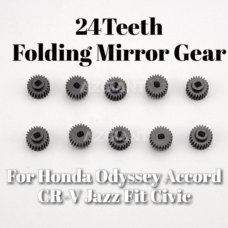 1/10pcs Motor Lipat Otomatis Spion Luar Mobil dengan Gear 24T untuk Honda Accord Civic Fit CRV Spirior Pinion Jazz