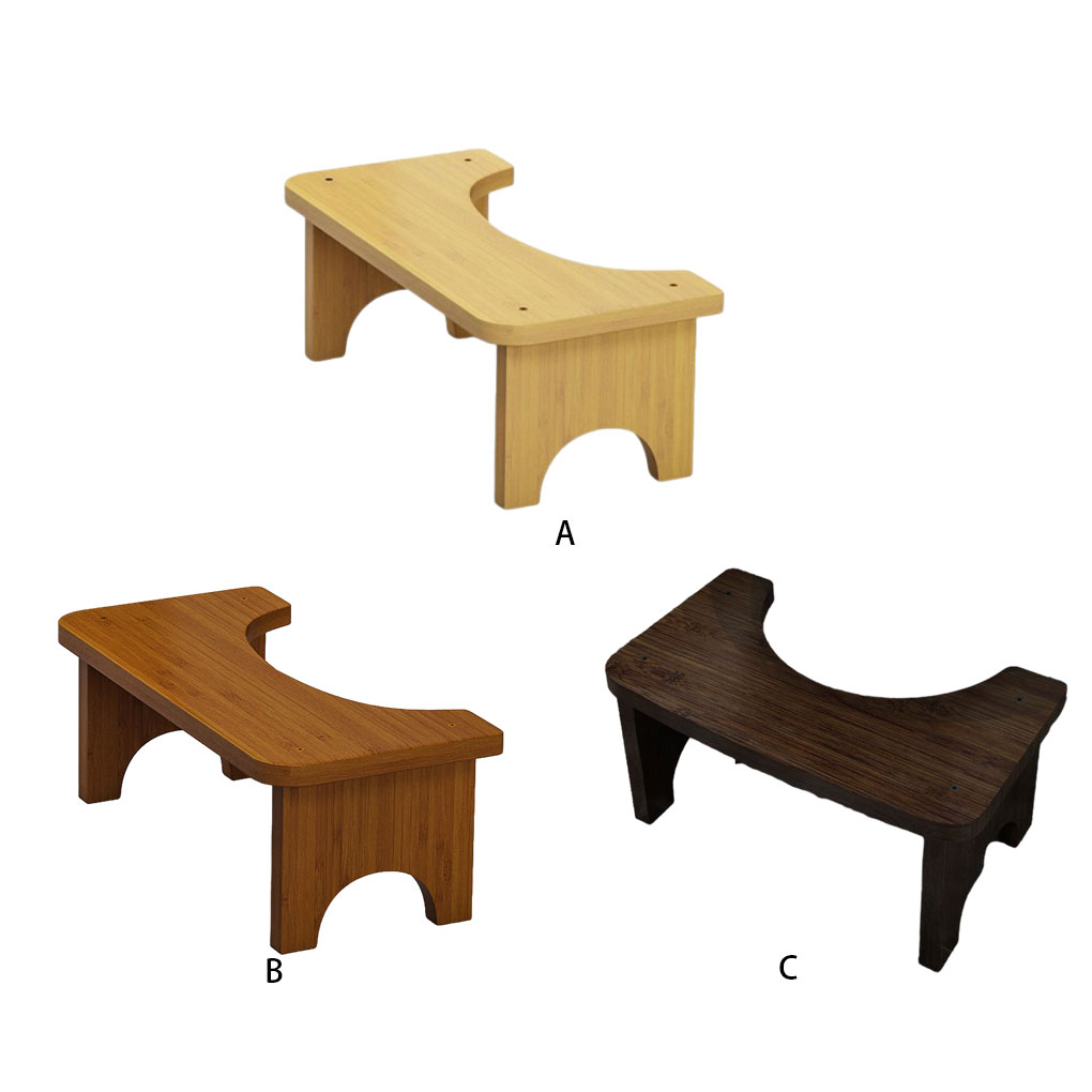 Taburete de inodoro de bambú para baño, asiento de caca impermeable, no deslizante, soporte para embarazadas, lavadero, Banco de sentadillas para el hogar