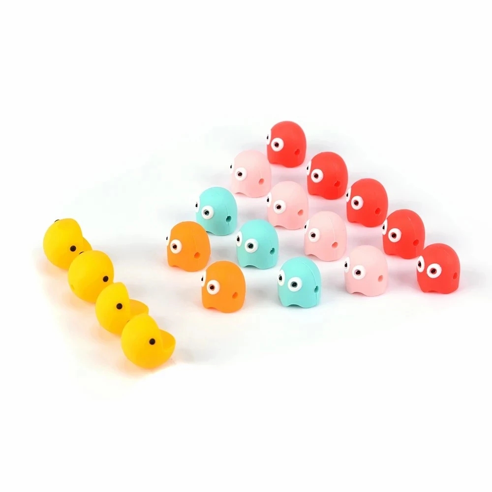 LOFCA 5 pezzi di perline fantasma in silicone senza BPA fai da te per gioielli in silicone, bracciale, collana, accessori per realizzare braccialetti
