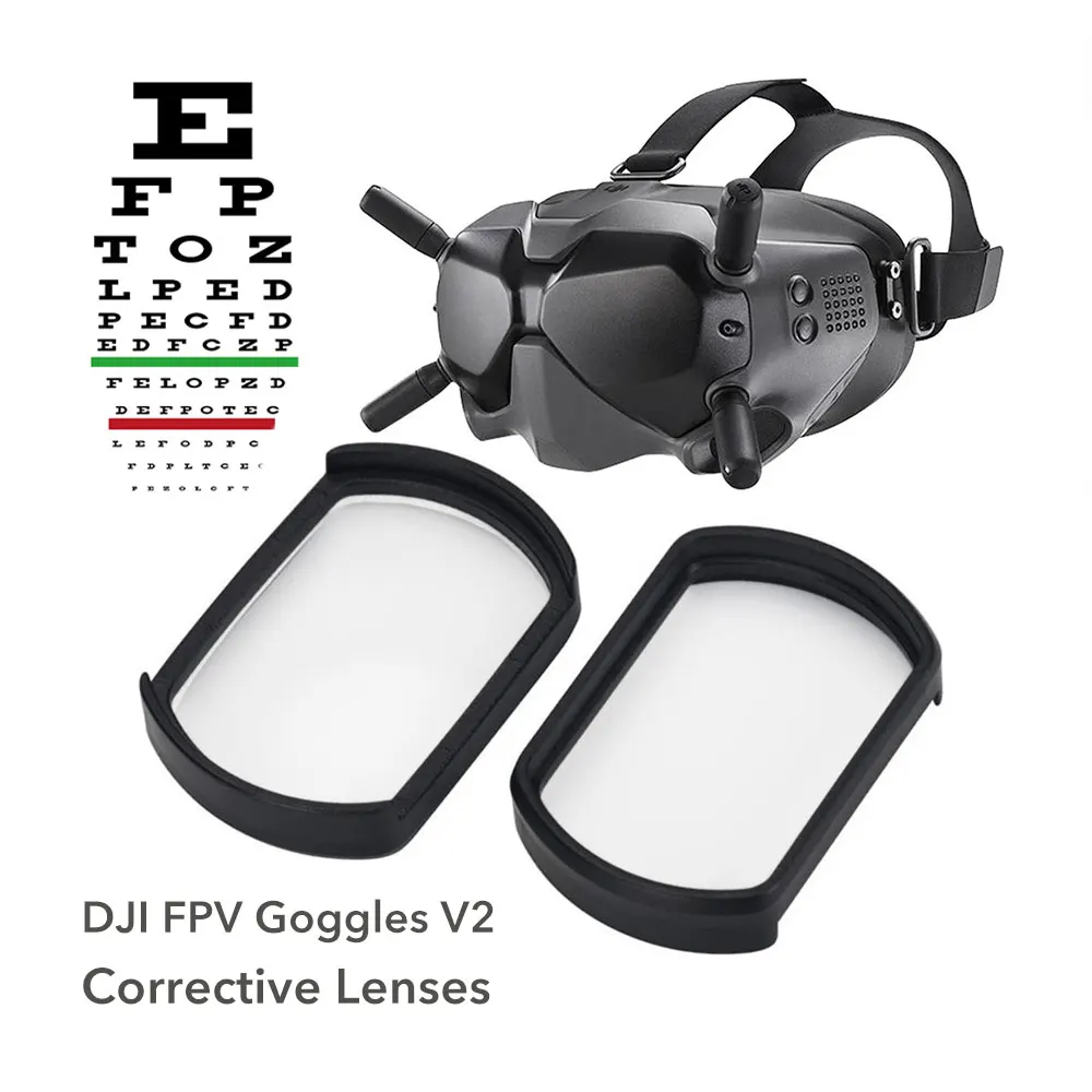 Lentilles Ration tive pour Lunettes DJI FPV V2, Accessoires Personnalisés, Myopie, Hypermétropie, Ahalogène, Matisme, Lentille Oculaire, Insertion de Lentilles de Dépliants
