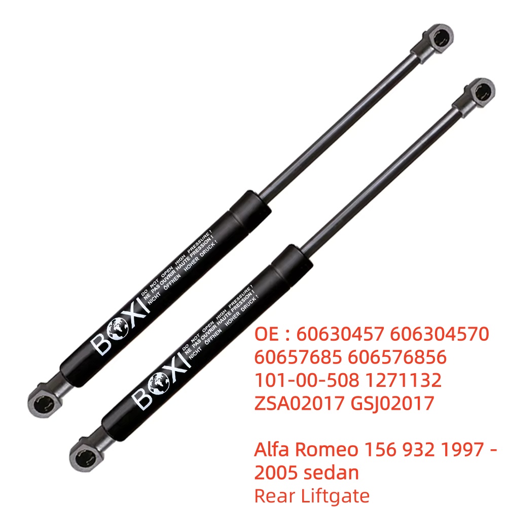 BOXI 2 peças Amortecedor a Gás da Tampa Traseira para Alfa Romeo 156 932 1997 - 2005 sedan 60657685 Molas a Gás e Amortecedores de Elevação