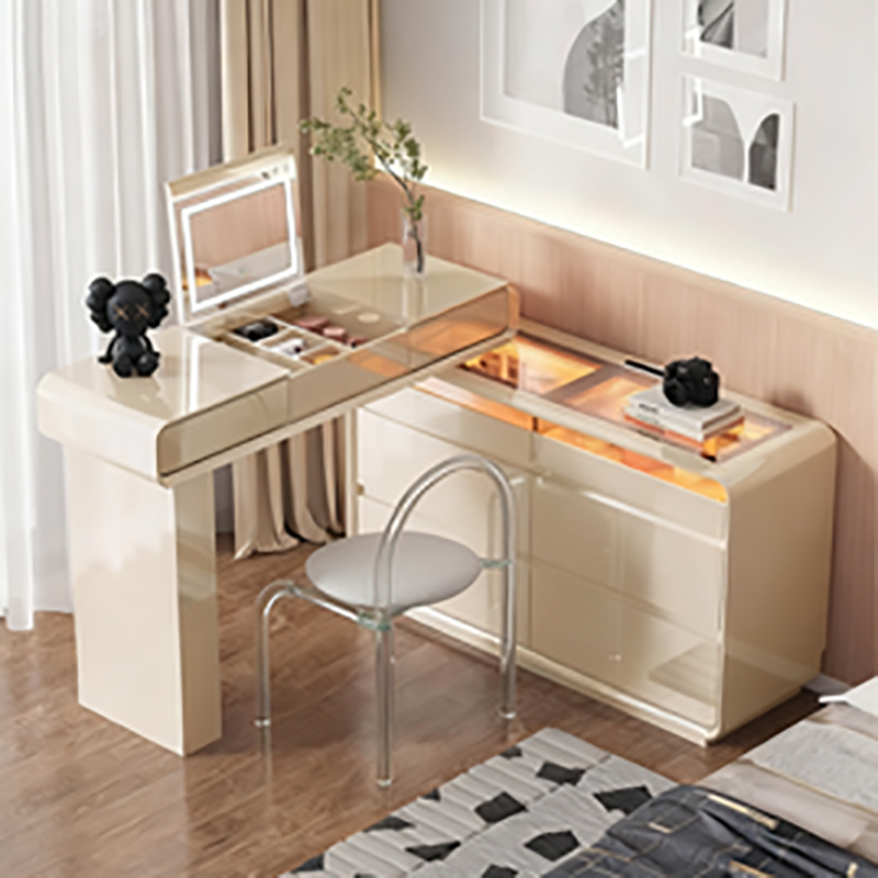 Eigentijdse trendy kaptafel Elegante multifunctionele minimalistische schoonheid kaptafel met verlichting Design Meuble Furniture