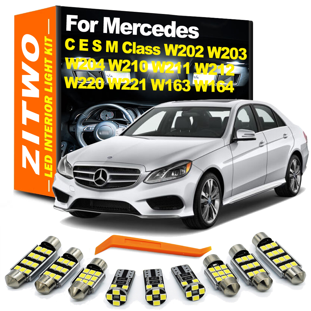 ZITWO LEDภายในชุดสําหรับMercedes Benz MB C E S M Class W202 W203 S203 W204 S204 W210 W211 S211 W212 S212 W220 W221 W164