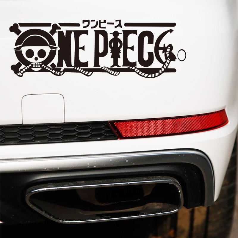1 pçs uma peça luffy carro sticke anime espreitando vidro decalque do vinil adesivo para janela do carro portátil hidroflask garrafa de água pvc