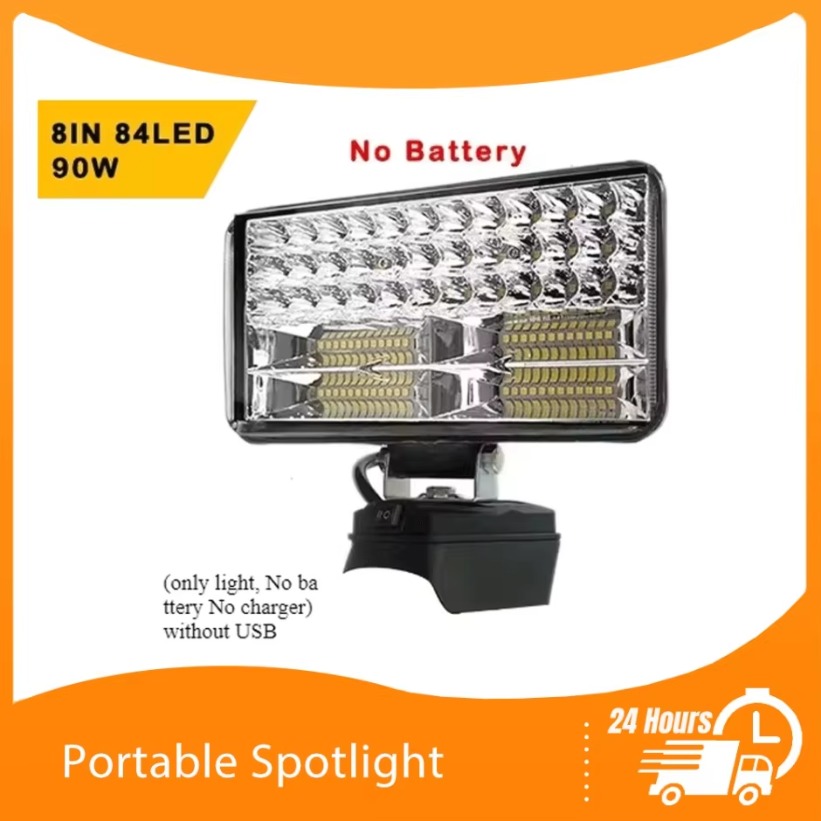 Arbeitslicht für den Akku von Makita, 10,2 cm, tragbarer Scheinwerfer, kabellos, für Arbeiten im Freien, Hand-Notfall-ToolLight, keine Batterie, kein USB