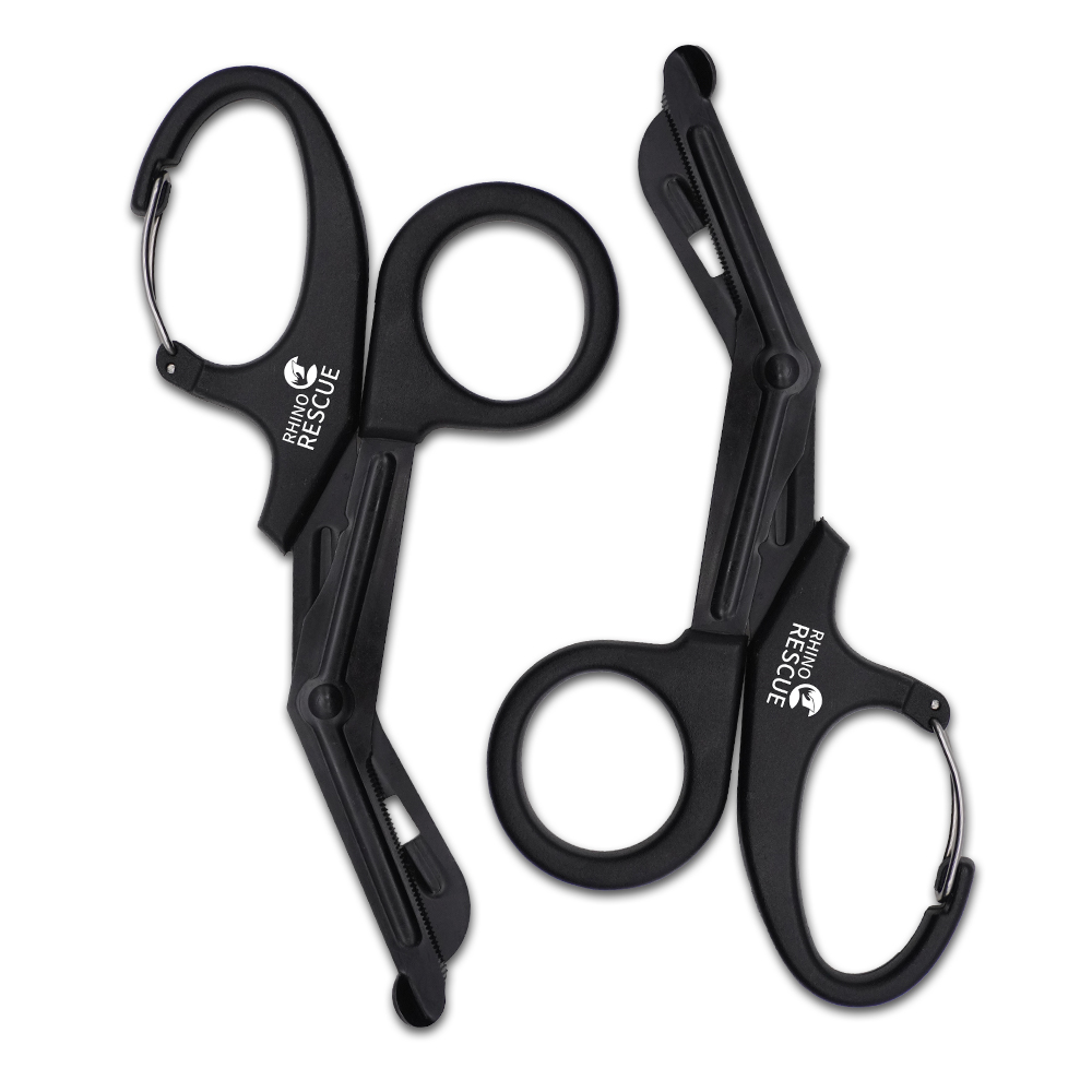 Tesoura médica rinoceronte, tesoura para trauma, 18.5cm, bandagem, tesoura de emergência, aço inoxidável revestido de flúor