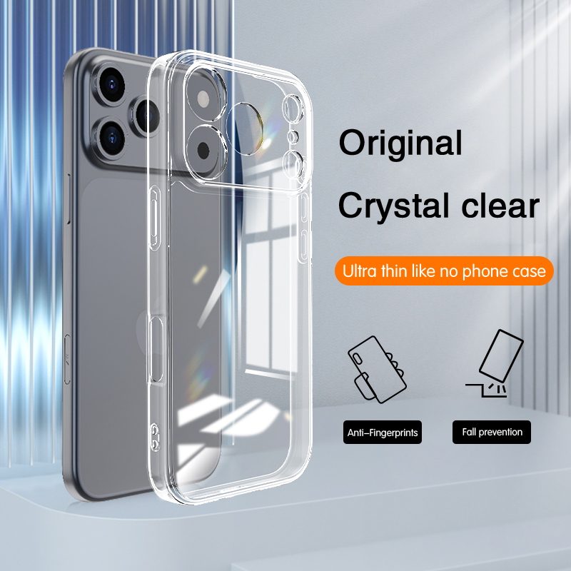 Гибкий силиконовый чехол из ТПУ для Apple IPhone 17 Pro Max Air 5G, кристально прозрачный, ультратонкий защитный бампер, задняя крышка для телефона