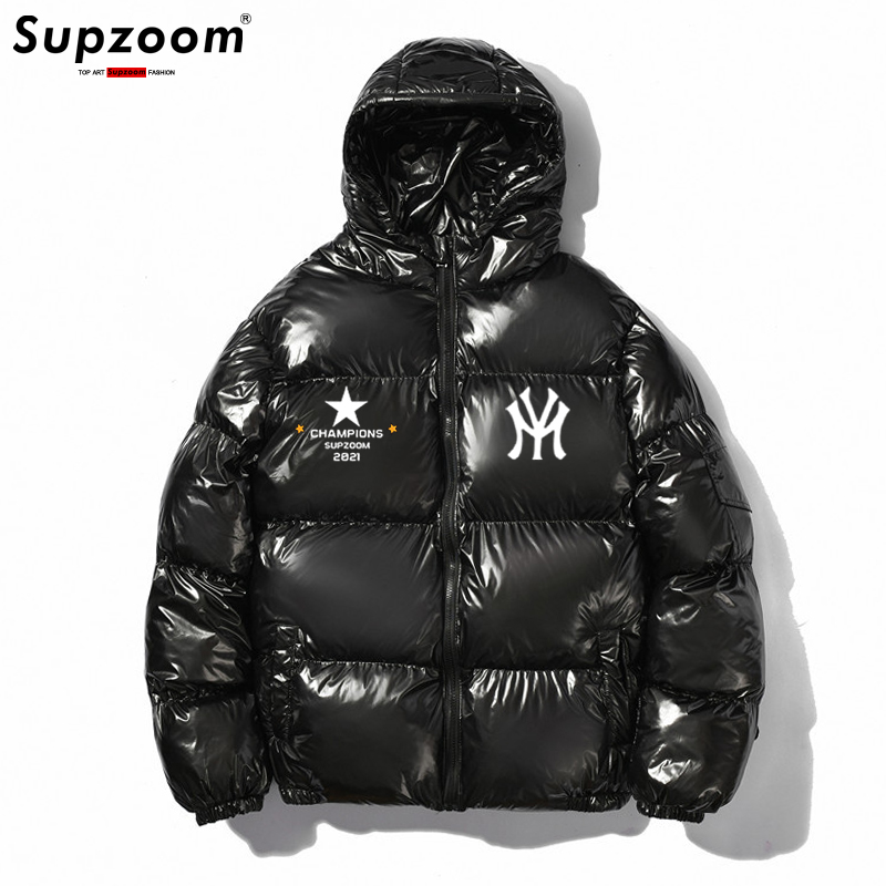 Supzoom, recién llegado, Top de moda, traje de pan con estampado de Hip Hop, ropa fría de algodón para parejas, chaquetas y abrigos informales con capucha para hombre