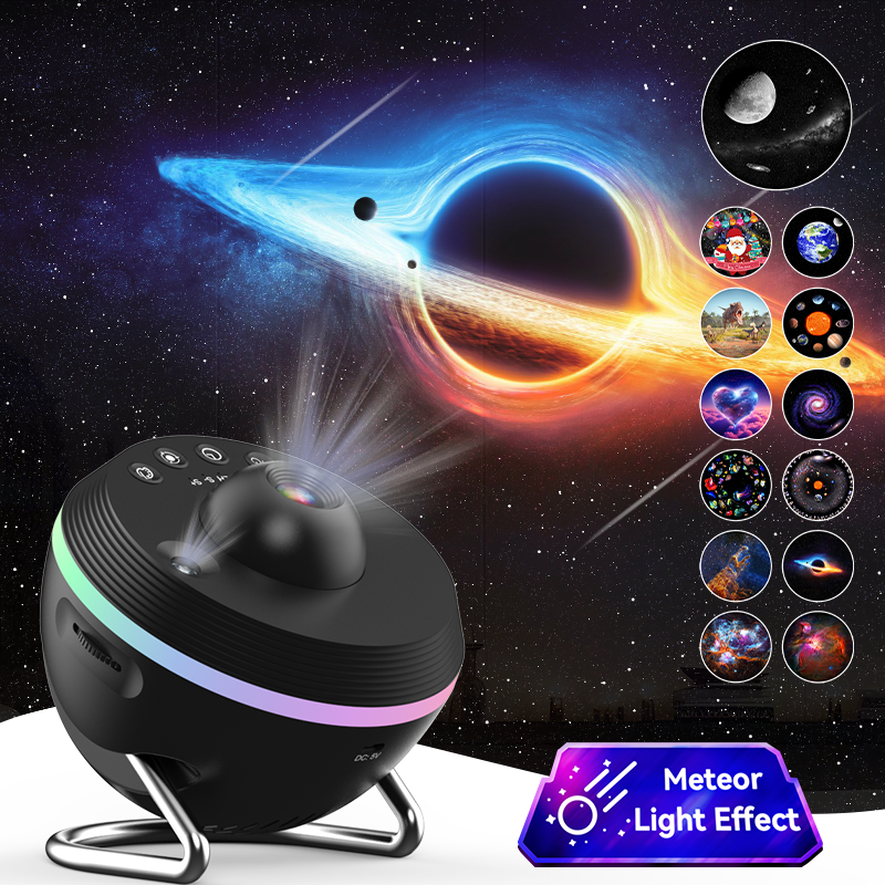 12 IN 1 Galaxy Star Projector with Meteor Ultra Clear Night Light Lamp Rotary Space Ball Planetarium Projector Lights for Kids G