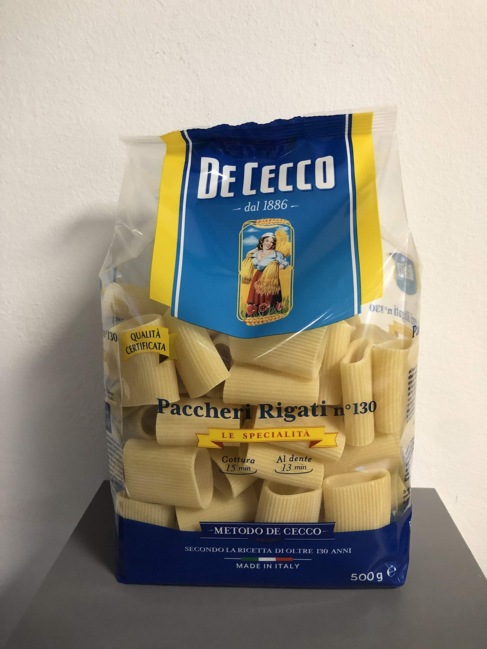 DE CECCO RIBBED PACCHERI NO. 130 500g