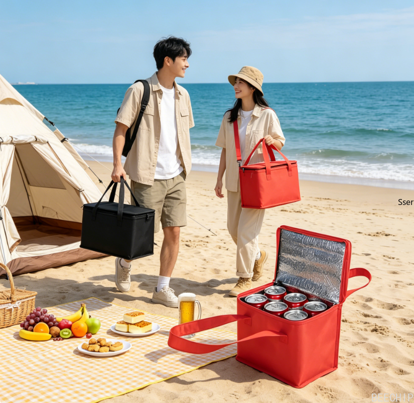 Bolsa Térmica Porta Alimentos Plegable, Bolsa de Picnic con Aislamiento, Bolsa para Bebidas, Bolsa Aislante para Entrega de Cerveza