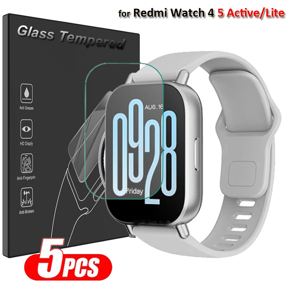 Protector de vidrio templado para Xiaomi Redmi Watch 5 Active/Lite accesorios Protector de pantalla para Redmi Watch 4