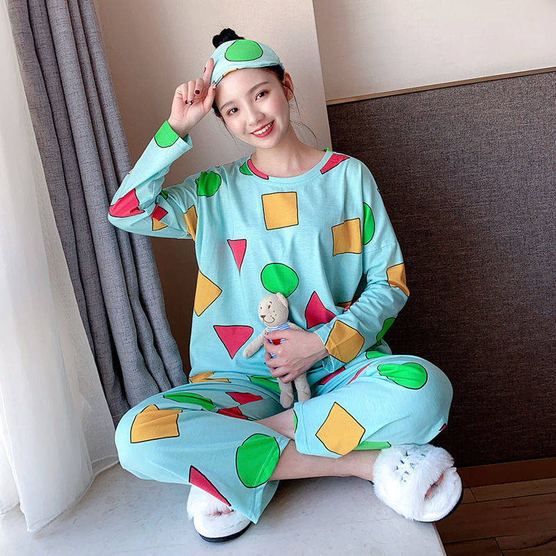 Pijama sin chan homem e mulher pijama sinchan algodão outono calças de manga comprida define pijamas japoneses para casais homem pijamas
