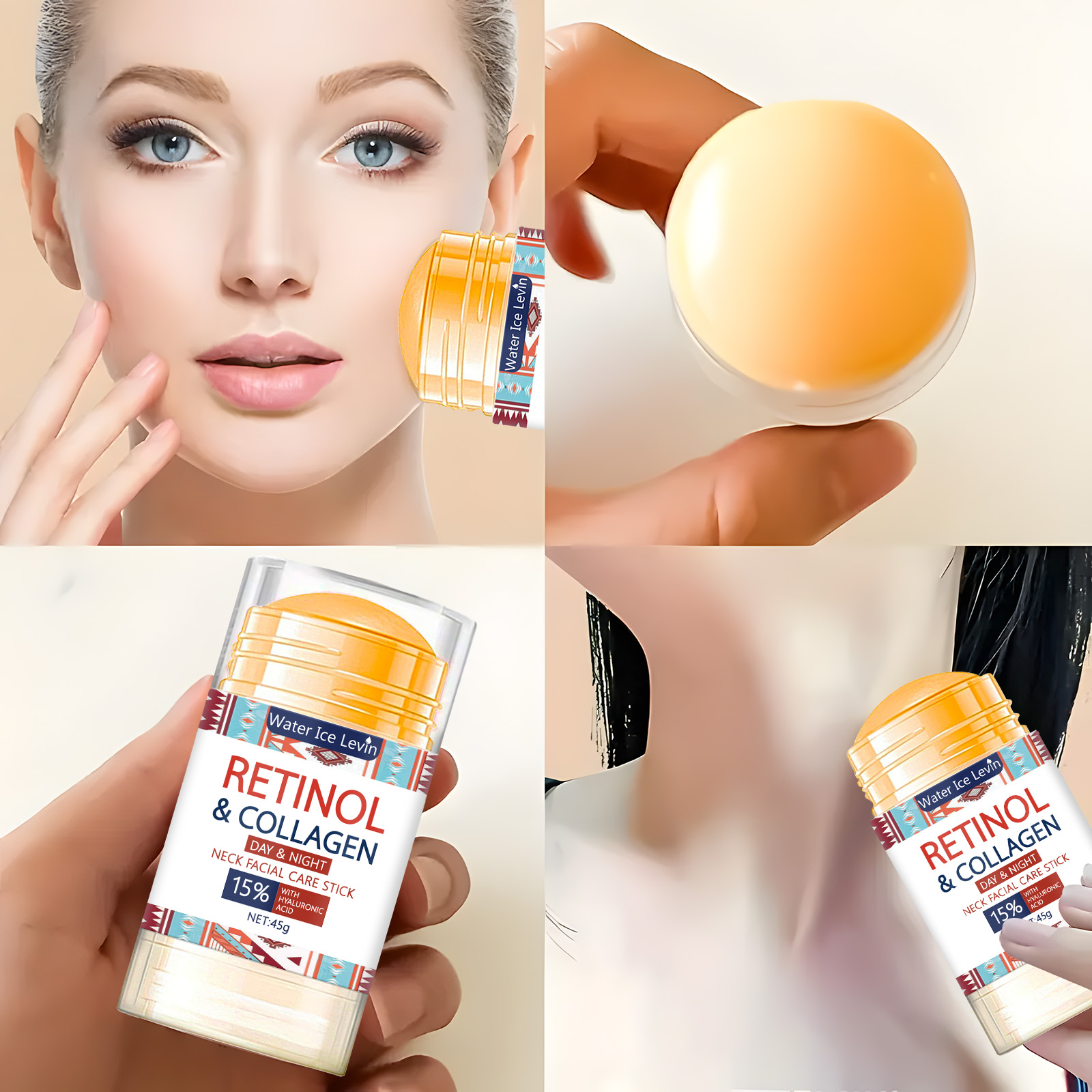 Retinol levantamento endurecimento creme vara colágeno rugas suaves creme facial para hidratante clareamento iluminar produto da pele