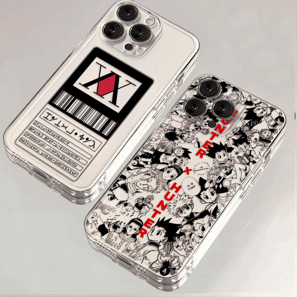 โปร่งใสสีดําHUNTER×HUNTERร้อนอะนิเมะเคสโทรศัพท์สําหรับiPhone 16 E 15 14 13 12 11 Mini Pro Max X XR XS Plus SE20