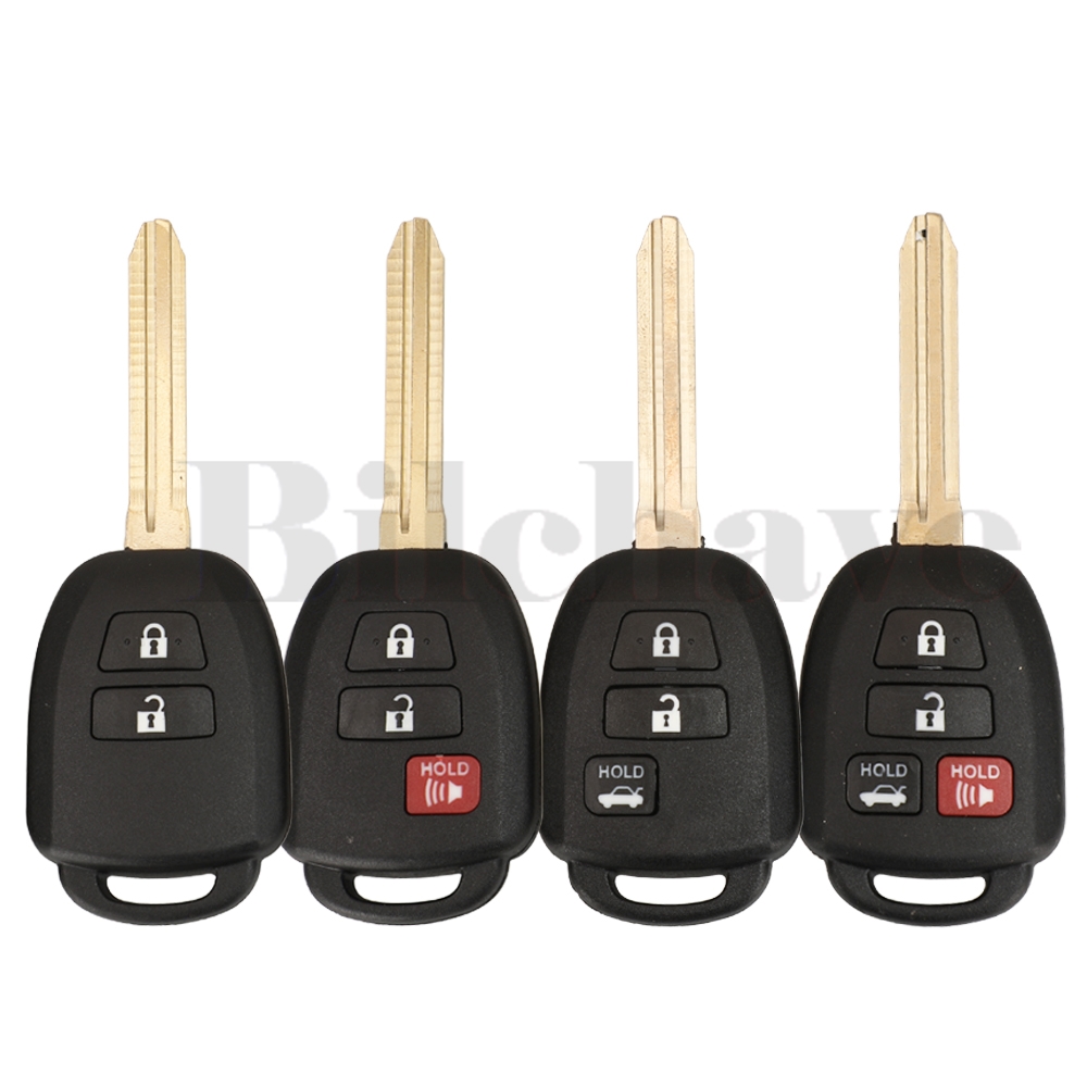 Jingyuqin 2/3/4 botones para Toyota Camry Fit opcional CAMRY Corolla RAV4 2012-2017 carcasa de llave a distancia de coche con hoja TOY43